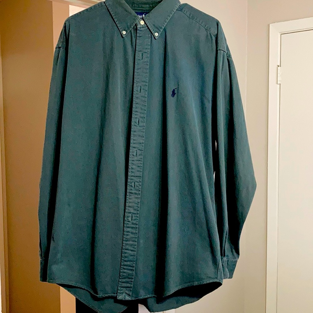Ralph Lauren Blake Green Large Cotton Shirt